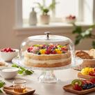 Boleira de Vidro Redonda com Tampa e Pé Ruvolo - Prato para Bolo Home Special 23cm