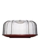 Boleira Elegance Resistente Redonda Com Tampa 30cm Vermelha em Policarbonato Linha Profissional Premium Não Quebra Cook VEM