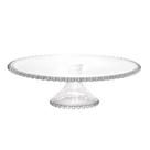 Boleira Em Cristal Com Pé Com 31cm Prato Para Docinhos Bolos Resistente Boleira Em Cristal Com Pé Com 31cm Prato Para Docinhos Bolos Resistente