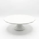 Boleira Flor em Cerâmica Premium: O Charme Escultural que Transforma sua Mesa (26cm) cor:BRANCO