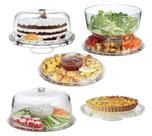 Boleira Petisqueira Saladeira Conjunto elegance 5 em 1 cristal