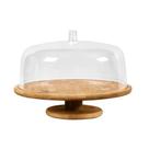 Boleira Sense Bambu Com Tampa E Pé 27.5Cm Natural - Ou
