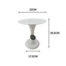 Boleira Suporte Bolo 17,5x22x26,5cm Branca Troca Tampa Resistente
