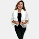 Bolero Casaco Quentinho Tipo Tricot Pelinhos Liso Plus Size