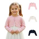 Bolero em Tricot Bebê Infantil Manga Longa P M G GG Tamanho 1 ao 10 Menina