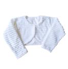 Bolero Infantil Casaquinho Branco Festa Batizado Luxo