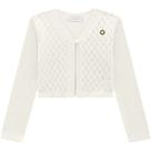Bolero Infantil Menina em Tricot Off White - Milon