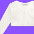 Bolero Menina Milon em Tricot na cor Off White Tamanho:3