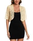 Bolero Shrug MINTLIMIT feminino de renda floral com frente aberta