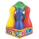 Boliche de plástico com 6 pinos e 2 bolas 29 cm