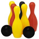 Boliche plástico com 6 pinos e 2 bolas 22 cm