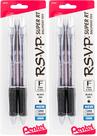 Bolígrafo Pentel RSVP Super RT 0.7 mm Tinta Negra Paquete de 2