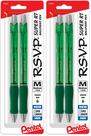 Bolígrafo Pentel RSVP Super RT Punta de Bola 1.0mm Línea Media Verde Paquete de 4