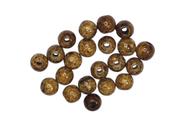 Bolinha De Madeira Natural Conta Artesanato Olho 14 mm Envernizado