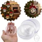Bolinha De Natal Acrílica Transparente 6cm Para Foto Kit 5 Peças Enfeite Decoração Natalina esfera cristal transparente