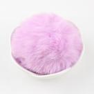 Bolinha Pelúcia Pompom 8cm Lilás com Elástico em Poliéster - unidade