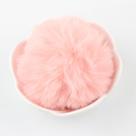 Bolinha Pelúcia Pompom 8cm Rosa Claro com Elástico em Poliéster - unidade
