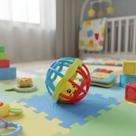 Bolinha Silicone Chocalho Macio Bebe Sensorial Brinquedo Infantil Chocalhos Sensoriais Coloridos