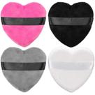 Bolinhos de maquiagem OIIKI Love Shape com alça, algodão em pó, 4 peças
