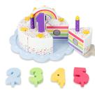 Bolo de aniversário WoodenEdu da Pretend Play Food com velas de 1 a 3 anos Bolo de aniversário WoodenEdu da Pretend Play Food com velas de 1 a 3 anos