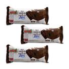 Bolo de chocolate com recheio de chocolate zero açúcar pacote 200g hué - kit 3 unidades