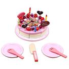 Bolo de festa de aniversário Wooden Play Food Toys para cria