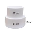 Bolo Fake 20 e 25 C/ 10Cm Base De Isopor 2 Andar Cenográfico