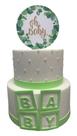 Bolo fake chá bebe verde