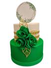 Bolo Fake Floral Verde