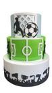 Bolo fake futebol 3 andares
