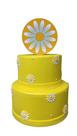 Bolo fake margaridas amarelo