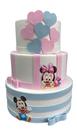 Bolo fake minnie e mickey 3 andares