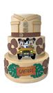 Bolo fake minnie e mickey safari 3 andares