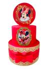 Bolo Fake Minnie Realeza Vermelha