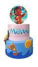 Bolo fake moana baby rosa