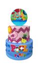 Bolo fake pool party rosa