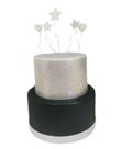 Bolo Fake Prata Com Glitter