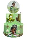 Bolo fake princesa tiana baby