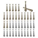 Bolo Tie Tips PATIKIL Vintage Gold/Silver Alloy 40 unidades de 5 mm