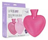 Bolsa agua quente coração com capa uniqcare - 950ml