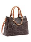 Bolsa Alça de Mão Chenson Original - Monograma Elegance - Café