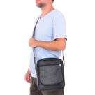 Bolsa Alça Transversal Masculina Ziper Alta Qualidade Costura Reforçada Viagem Dia a Dia