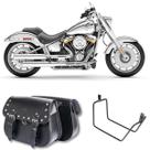 Bolsa Alforge Custom Com Cravos 18L Afastador Harley Davidson Fat Boy Bolsa Alforge Custom Com Cravos 18L Afastador Harley Davidson Fat Boy