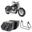 Bolsa Alforge Custom Lateral 30 Litros + Afastador Harley Davidson XL 1200