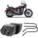 Bolsa Alforge Custom Lateral 30 Litros + Afastador Royal Enfield Super Meteor 650