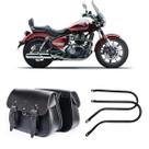 Bolsa Alforge Lateral Custom 18 Litros + Afastador Royal Enfield Super Meteor 650