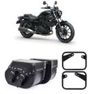 Bolsa Alforge Lateral Custom Cravo 30 Litros + Afastador Kawasaki Eliminator 500 Par