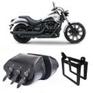 Bolsa Alforge Mala Para Moto Custom 32L Com Afastador Kawasaki Vulcan 900 Bolsa Alforge Mala Para Moto Custom 32L Com Afastador Kawasaki Vulcan 900