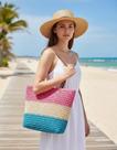 Bolsa Alice Palucci Palha Alça Dupla Tricolor