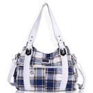 Bolsa Angel Barcelo Roomy Fashion Hobo de couro lavado azul